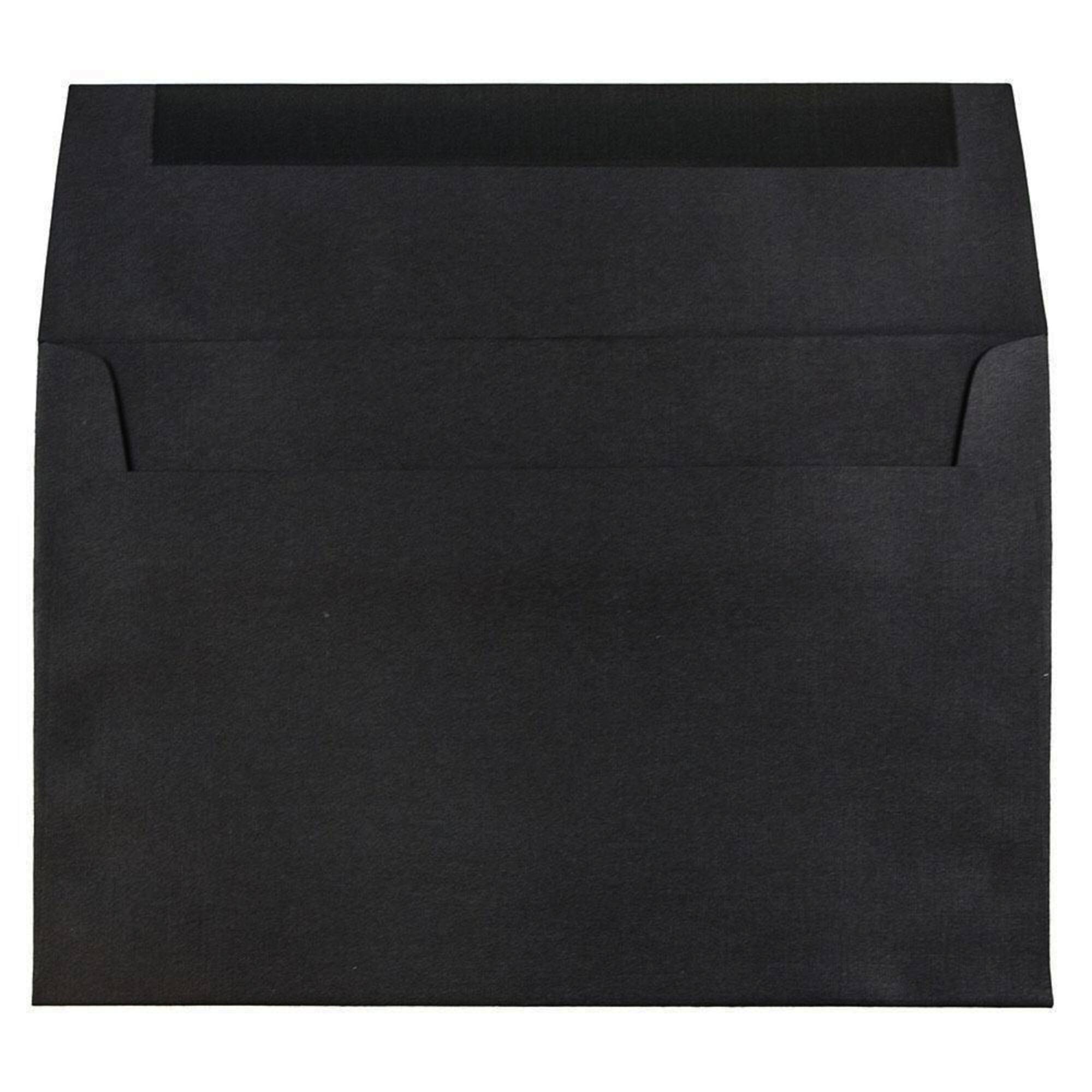 JAM Paper 5" x 7" Black Linen Invitation Envelopes